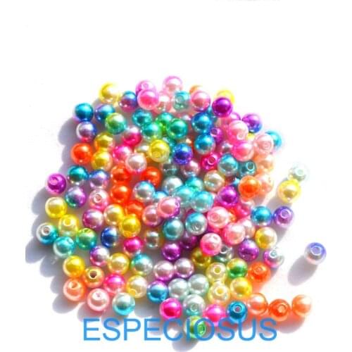 DIY Jewelry Accessory 6MM Magic Color Acrylic Beads Round Shape Mix Color Bracelet Department Spacer Necklace Findings 200pcs