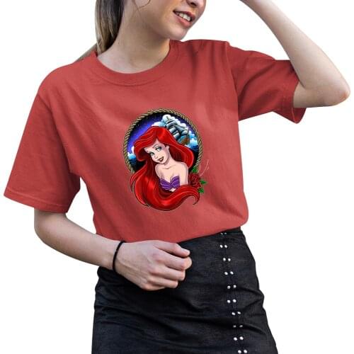 Fashion Casual Disney Princess Kawaii Print Family Matching Clothes Harajuku Comfort Baby Girl Boy Women MenAdult Unisex T-shirt