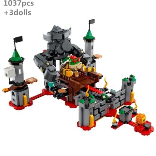 NEW Super Bowsers Castle Boss Battle Expansion Set Building Blocks DIY Toys Gifts For Kids Compatible With Bricks Movie Model