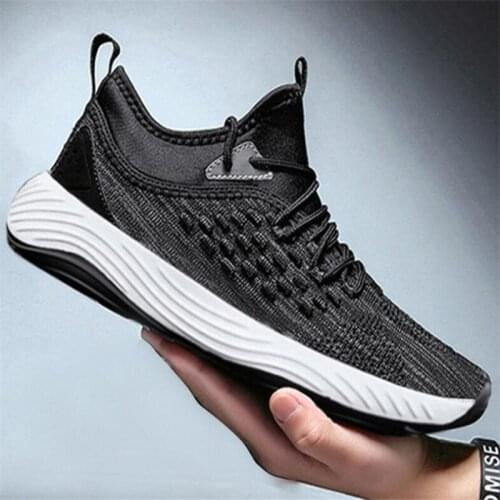 Men White Running Shoes Summer Breathable Mens Sneakers Lace up Jogging Athletic Shoes Male Running Size 44 Designer Sneakers