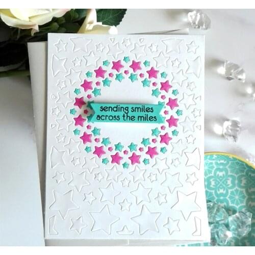 Mmao Crafts Metal Steel Cutting Dies New Star rectangle frame Stencil For DIY Scrapbooking Paper/photo Cards Embossing Dies