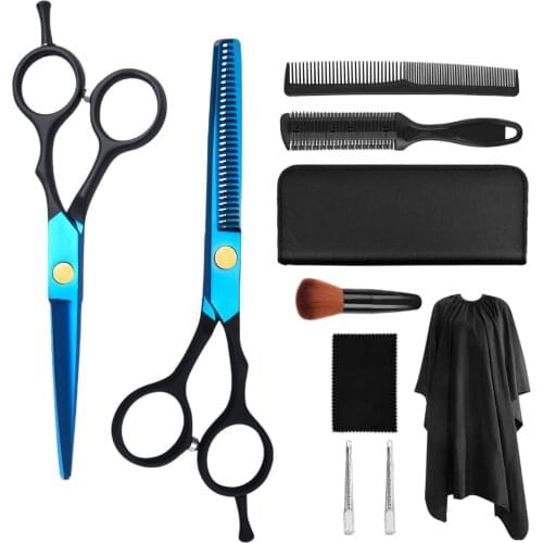 6 Inch Japanese Stainless Steel Salon Barber Hair Thinning Cutting Scissors Set