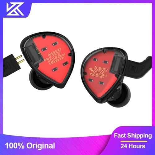 KZ ES4 Detachable Cable Wired Earphones 1BA+1DD Hybrid Technology In Ear Monitors Earbuds Headset Noise Cancelling Headphones