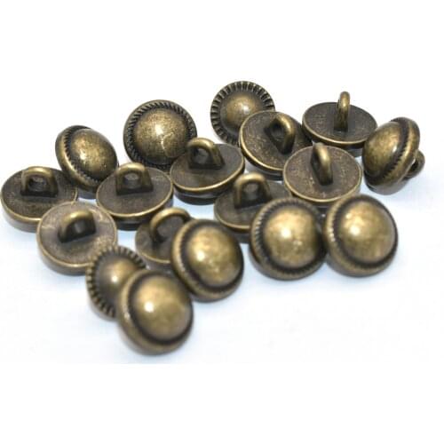 10pcs Bronze Shank Buttons Round Shaped Shank Button Blouse Shirt Sweater Coat Button Sewing Button for DIY Sewing Accessories