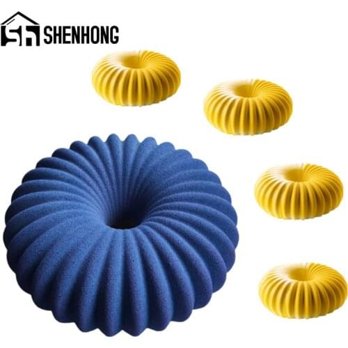 SHENHONG Mousse Pastry Moulds 8 Inch Food Grade Thread Ring Silicone Cake Molds Party Dessert Pan Baking Tools Bakeware Set
