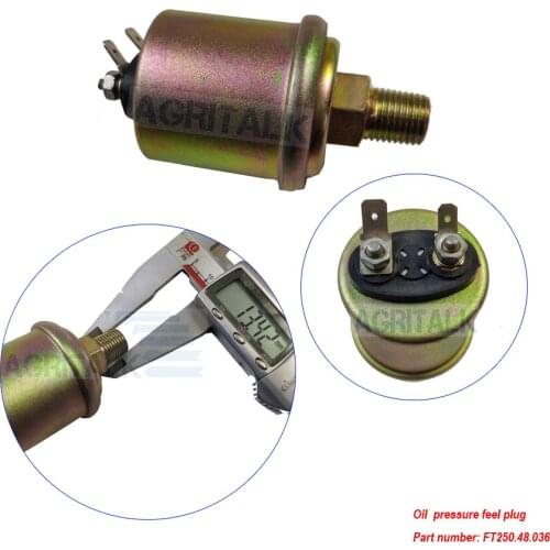 Oil pressure feel plug for Foton Lovol TE series tractors, part number: FT250.48.036