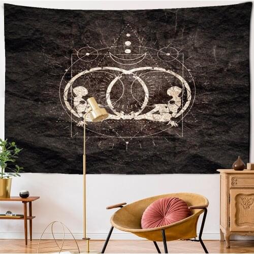 Tarot Card Tapestry Wall Hanging Sun And Moon Pattern Mandala Bohemian Psychedelic Witchcraft Hippie Home Decor