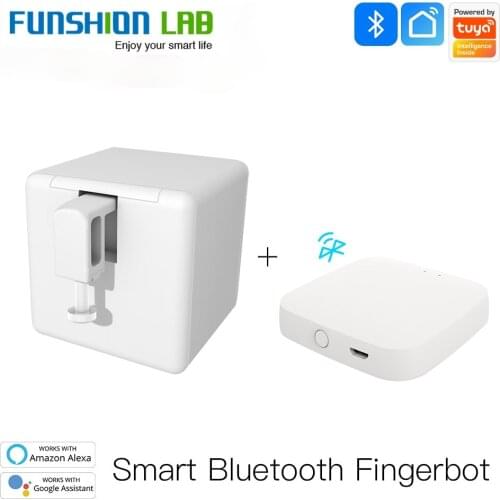 FUNSHIONLAB Tuya Smart Bluetooth Fingerbot Switch Bot Button Pusher Smart Life App Voice Control via Alexa, Google Assistant