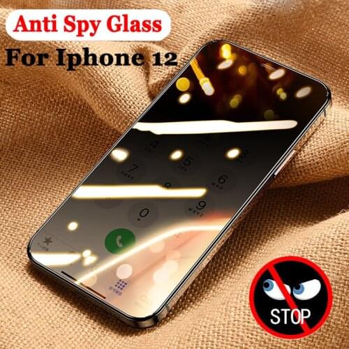 Privacy Tempered Glass for Iphone 12 Mini Pro Max Anti Spy Glass Screen Protectors for Iphone X Xr Xs Max AntiPeeping Protection
