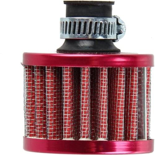 12mm Red Car Motor Cold Air Intake Filter Turbo Vent Crankcase Breather