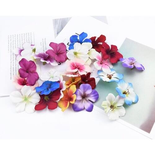 50pcs Silk Cherry scrapbooking christmas decor for home wedding flower wall decorative wreaths diy gifts box artificial flowers