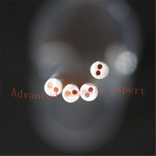 99.5%Al2O3 High Thermal Corundum Tube 2.0*0.5*10mm/Round Double-Bore Alumina Tube/Insulating Ceramics For Thermocouple Sensors