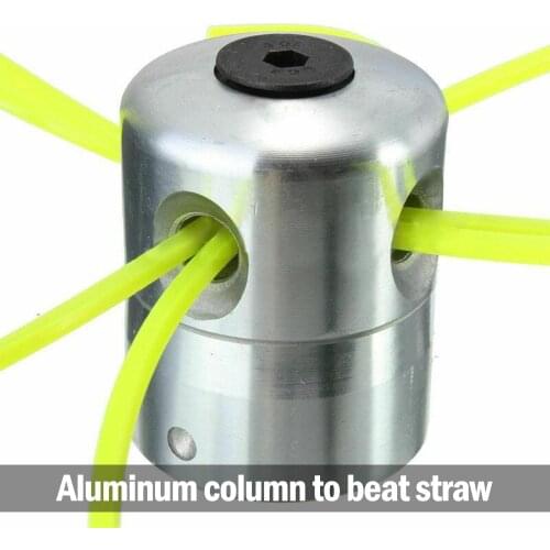 Aluminum Grass Trimmer Head With 4 Lines Brush Head Lawn Mower Accessories Cutting Line Head for Strimmer Replacement 1Pcs