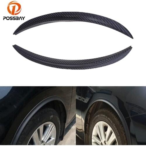 POSSBAY Car Truck Car Mudguard Mud Guards Auto Wheel Protector Imitation Carbon Fiber Fender Flare Wheel Lip Body Kit