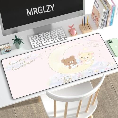 MRGLZY Multi-size Drop Shipping Large Mouse Pad Kawaii Bear Gaming Peripheral MousePad DeskMat Computer Accessories Keyboard Mat