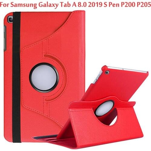 Case For Samsung Galaxy Tab A 8.0 2019 S Pen P200 P205 PU Leather Folding Cover For Spen SM-P200 SM-P205 8.0 inch Tablet Funda