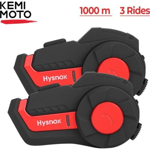 Helmet Intercom Headsets For Motorcycle Motocross 3 Way 1000M Waterproof Bluetooth Headset FM Radio Interphone Headsets Wireless