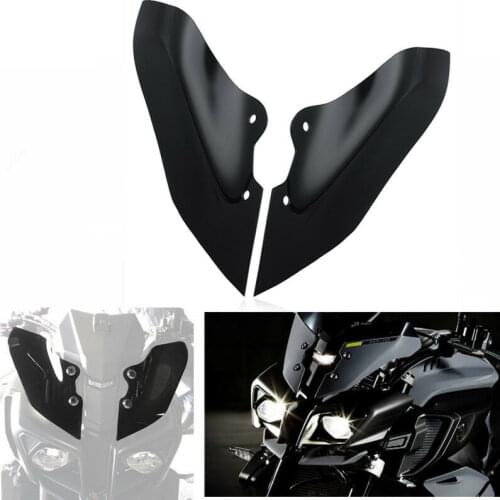 For Yamaha MT-10 MT10 FZ-10 FZ10 2016-2019 Motorcycle Accessories Upper Headlight Side Panel Cowling Fairing Cover Protector Blk