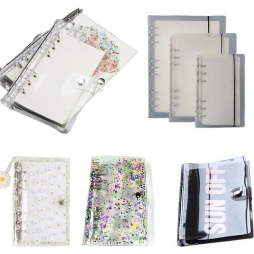 Diary 2021 A5 A6 Laser Transparent Notebook Planner Organizer Binder Books Journal Spiral Personal Clear Shell