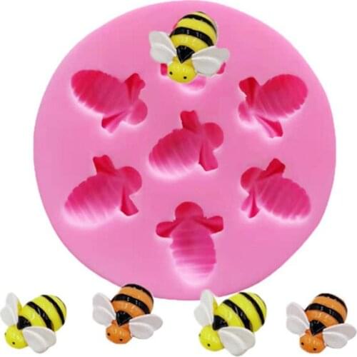 Honeybee flower modeling turn sugar silica gel mold DIY candy chocolate cake decoration tool drop mold