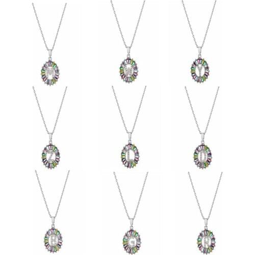 2020 New Fashion Temperament Color Letter Zircon Pendant for Women/Girls Wedding Party Jewelry D-041