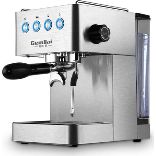Coffee Machine Home Italian Full Semi-automatic Steam Pump Pressure Type 1.7L large Capacity