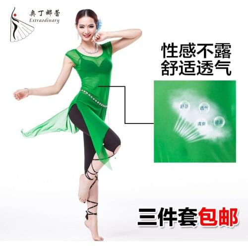Belly dance clothes suit practice belly dance costumes mesh breathable and comfortable summer dress