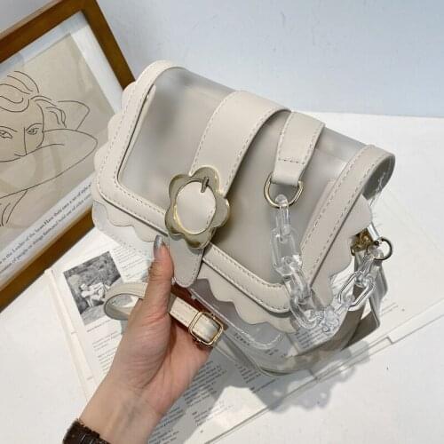 Fashion Exquisite Shopping Bag Retro Casual Women Totes Shoulder Bags Female Leather White Transparent Handbag for Women 2021