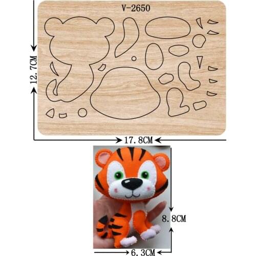 New tiger wooden dies cutting dies for scrapbooking Multiple sizes V-2650