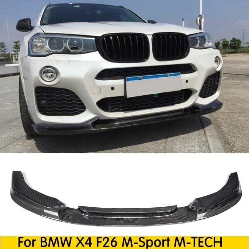 Carbon Fiber Front Bumper Spoiler Lip For BMW X4 F26 M-Sport M-TECH 14