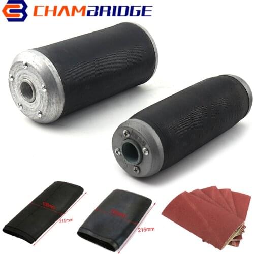 Pneumatic Sanding Drum Rubber Sleeve Aluminum 3"x9" 4"x9" 25mm Hole with 5pcs Sanding Belt for Polishing Wood Furniture Surface