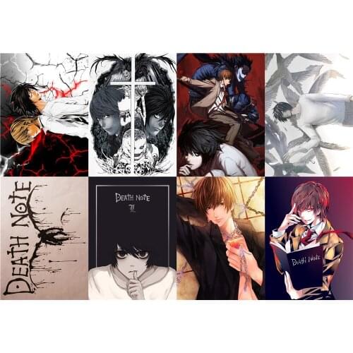 Death Note Yagami Light L Lawliet Dropkick Polypropylene A3 8 pieces Posters wall poster PPP128