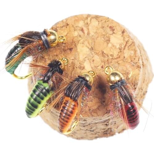 1PC Realistic Nymph Scud Fly for Trout Fishing Artificial Insect Caterpillar Bait Lure Simulated Scud worm Fishing Lure