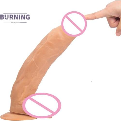 32cm Realistic Foreskin Dildo Big Penis pvc Dick Huge Dildos With Strong Suction Cup Cock Sex Toys G spot for Women Sex Products