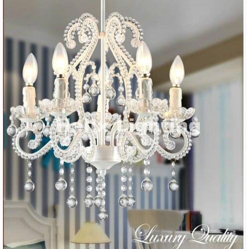 Art deco Pink Chandelier Mixed Color White Color E14 LED Living Room Candle Lamps luxury Acrylic Crystal Lighting Free Shipping