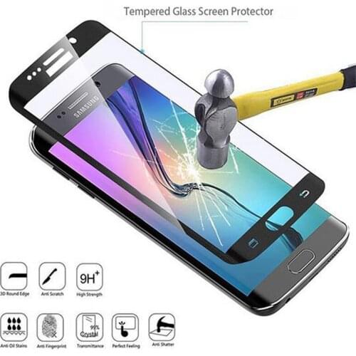 S7 edge For Samsung Galaxy S6 Edge Case s7 S8 Tempered Glass Safety Front Guard Screen Protector 3D Full Cover Film Verre Trempe