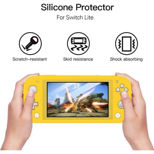 Accessories For Nintendos-Switch Lite Cases Silicone Solid Protettive Switch Cover Lite Non-slip Design Shell Cases Dockable