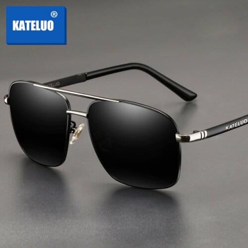KATELUO 2020 Vintage Mens Sunglasses Polarized UV400 Lens Men Sun Glasses Classic Square Driving Glasses For Men Eyewear 6602