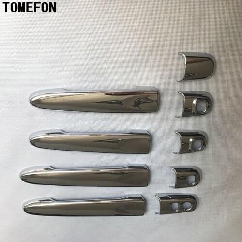 TOMEFON 9pcs For TOYOTA TANK ABS Chrome Side Door Handle Cover Cap Trim Strip Molding Car Exterior Accessories