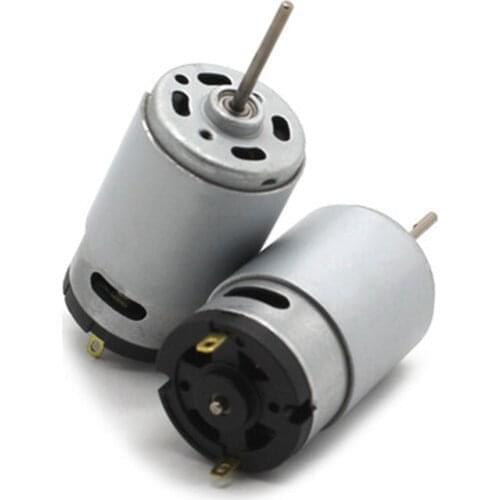 395 High Speed Motor Long Shaft Length 22mm Electric DC 6V 12V 900rpm 2200rpm Bearing Moteur 12 V Reversed DIY Engine Model Toy