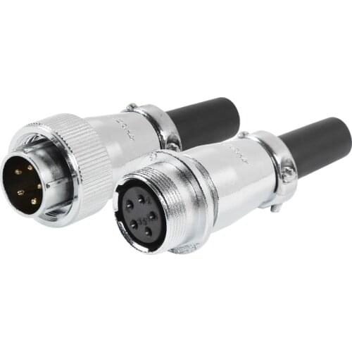 ZHQCN WS20 TQ+ZQ Metal Shell Circular M20 Waterproof Male Female In-line Cable Wire Aviation Connector 2 3 4 5 6 7 9 12 Pin