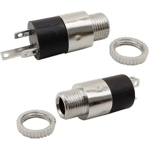 1/2/5Pcs PJ392 Silver Stereo Female Socket Jack with Screw Connector 3.5mm 3Pin Audio Headphone Connector PJ-392 for Audio Video
