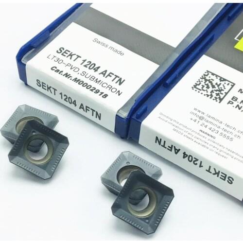 100% original SEKT1204 AFTN LT30 milling insert carbide milling cutter external turning tool sekt 1204 insert milling cutter CNC