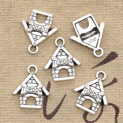 12pcs Charms Top Dog House Doghouse 20x17mm Antique Making Pendant fit,Vintage Tibetan Silver color,DIY Handmade Jewelry