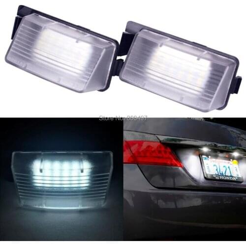 2 x White LED License Plate Light Replacement for Nissan 350Z 370Z GTR for Infiniti G25 G35 G37 Parts Accessories Car Styling