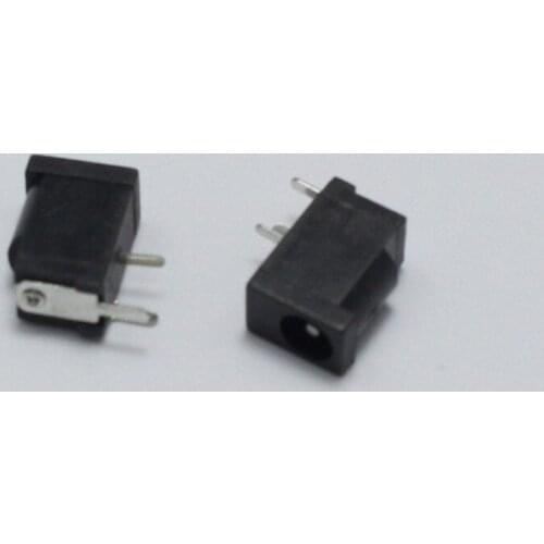 20pcs DC-002 3.5*1.1 mm / 3.5-1.1mm DC Power Socket Connector DC002 Panel Mounting Jack Adaptor 180 Degrees Pin