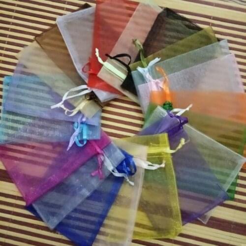 2018 Lowest price 500pcs big size Drawable Organza bag Drawstring pouch Wedding Christmas birthday party Gift jewelry Packaging