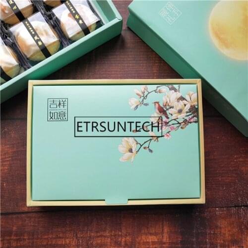 50pcs Elegant Flower Paper Box Macaron Chocolate Cookie New Year Holiday Birthday Party Gifts Packaging
