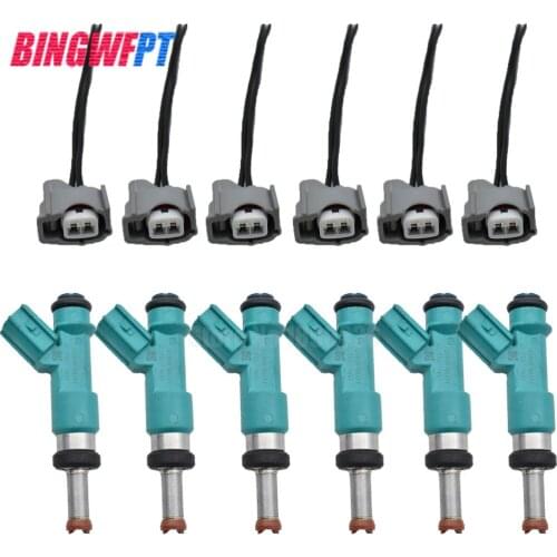6pcs/lot original Fuel Injector + wires 23250-31090 2320931090 FJ1084/763 4G1980 4G2264 23250-0P010 for LEXUS TOYOTA