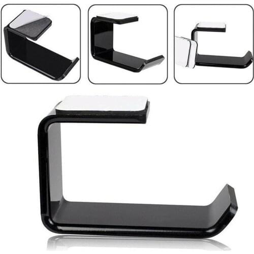Acrylic Headphone Bracket Wall Mounted Headset Holder Earphone Sticker Display Under Sticky Hook Desk Stand Hanger X7Z4
